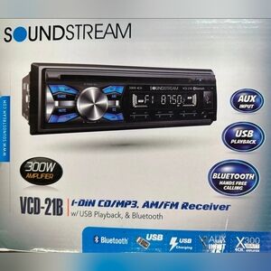 SOUNDSTREAM VM-21B SINGLE DIN CAR DIGITAL MEDIA RECEIVER SD/USB PLAYER, REMOTE